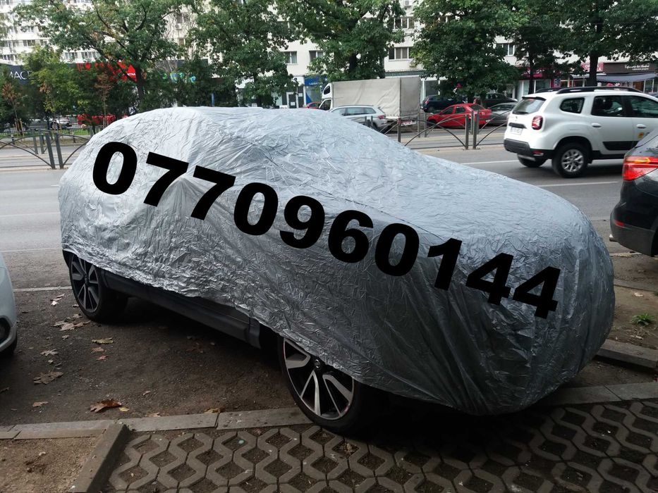 Prelata husa auto berlina jeep suv 400cm 430cm 480cm 540cm 580cmx175x120cm  impermeabila impotriva soarelui, ploii, grindinei Pret 50-52-55-57-60 lei.