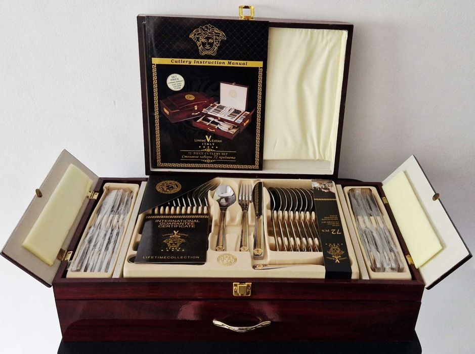 Прибори за хранене с позлата - Versace Limited Edition - 72 части