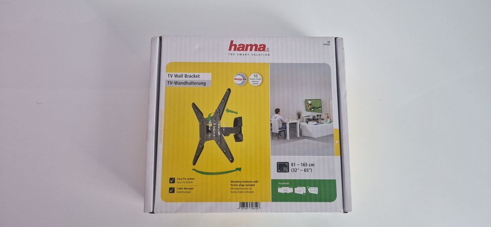 Suport TV perete HAMA 220823, reglabil, 32-65", 20kg, negru