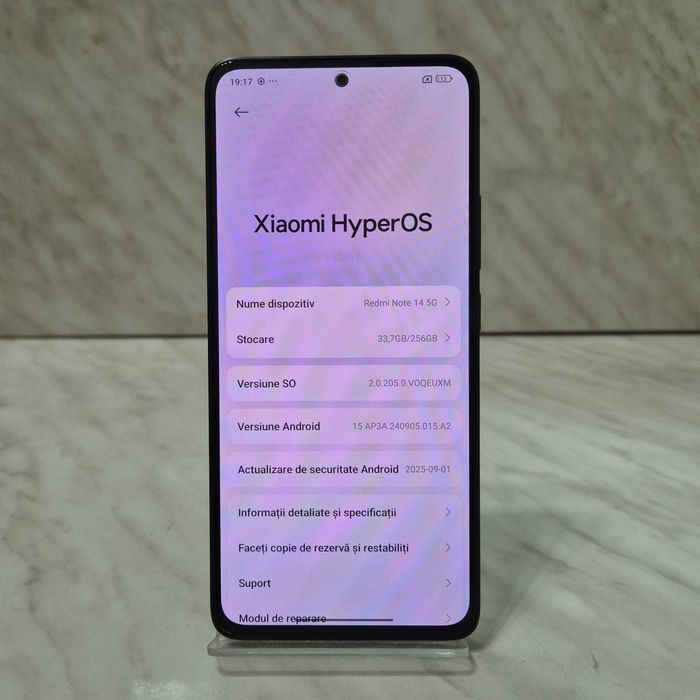 Telefon Redmi Note 14 5G 256gb cu 8gb Negru  Zeus Amanet Rahova 34101