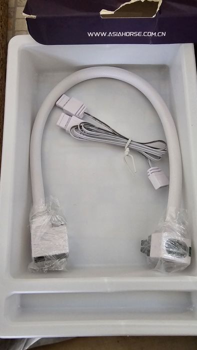 AsiaHorse 8-пинов PSU кабел удължител 18AWG за GPU ARGB SYNC  бял