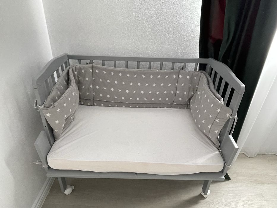 Patut copii Waldin 90x55 gri