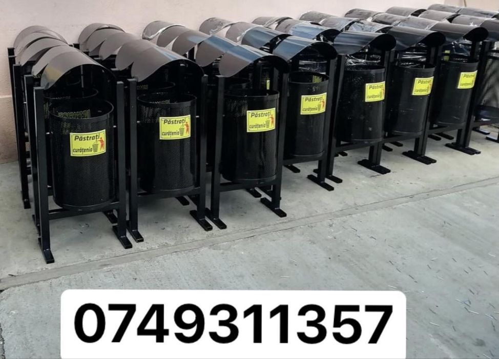 Cos de gunoi stradal metal/lemn