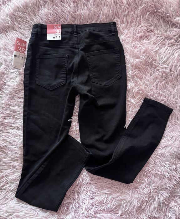 Черни дънки slim fit 36