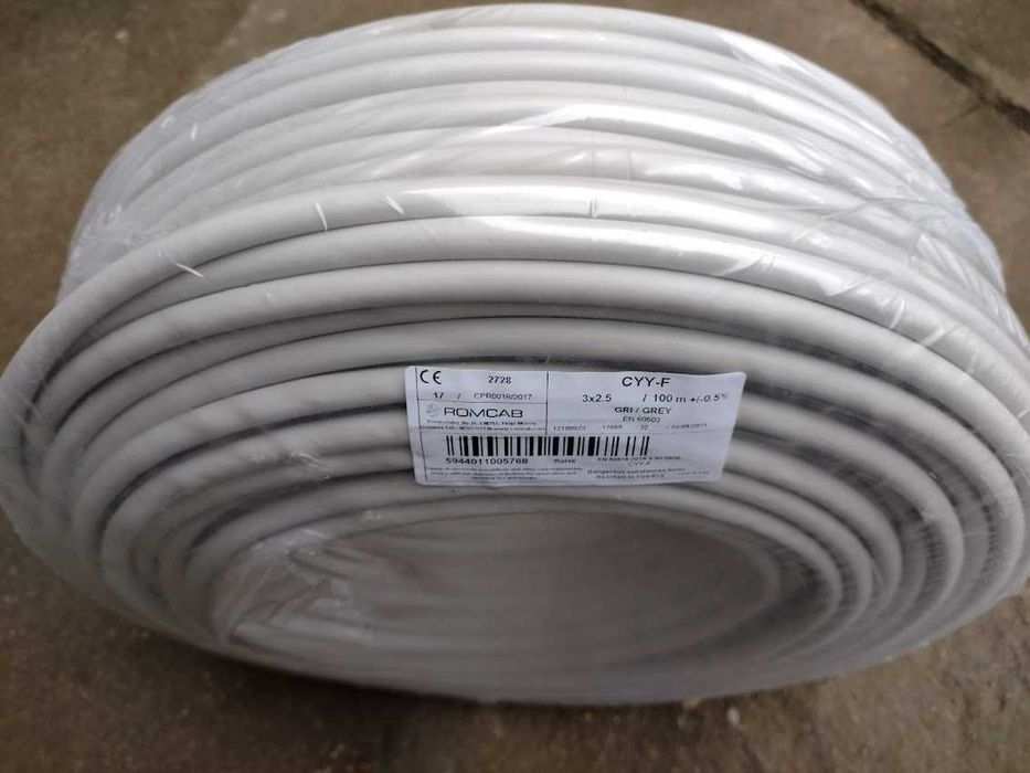 Conductor electric Romcab CYY-F 3x2.5, 100m-rola Medias • OLX.ro