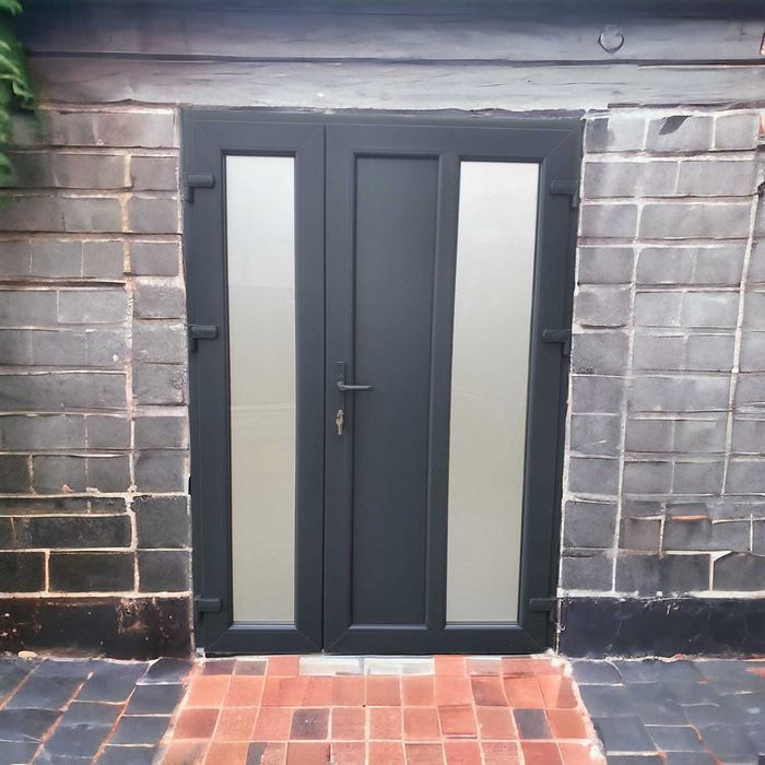 Usa premium de exterior termopan pvc antracit gri disponibil pe stoc