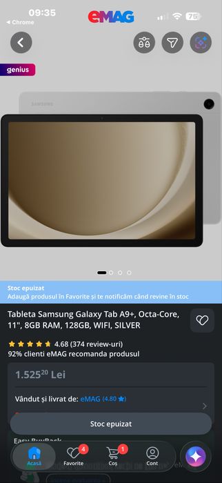 Samsung tab a9+ pachet full