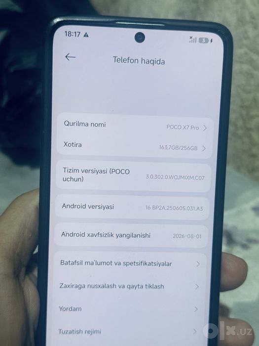 Telifon Poco X7 Pro