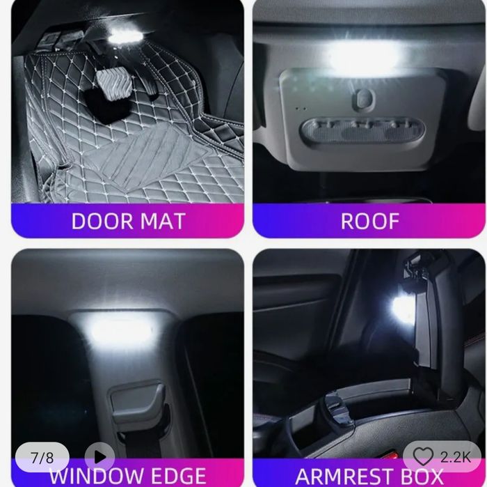 Магнитна USB зареждаща се LED автомобилна светлина