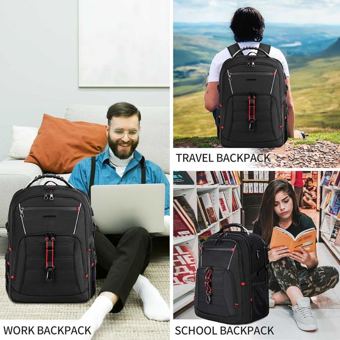 KROSER XL Раница за лаптоп 17.3” | USB + RFID | Водоотблъскваща | Бизнес/Пътуване