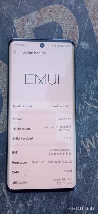 Huave Nova 9 holati a'lo darajada