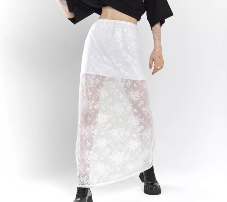 Кружевная юбка макси юбка из гипюра