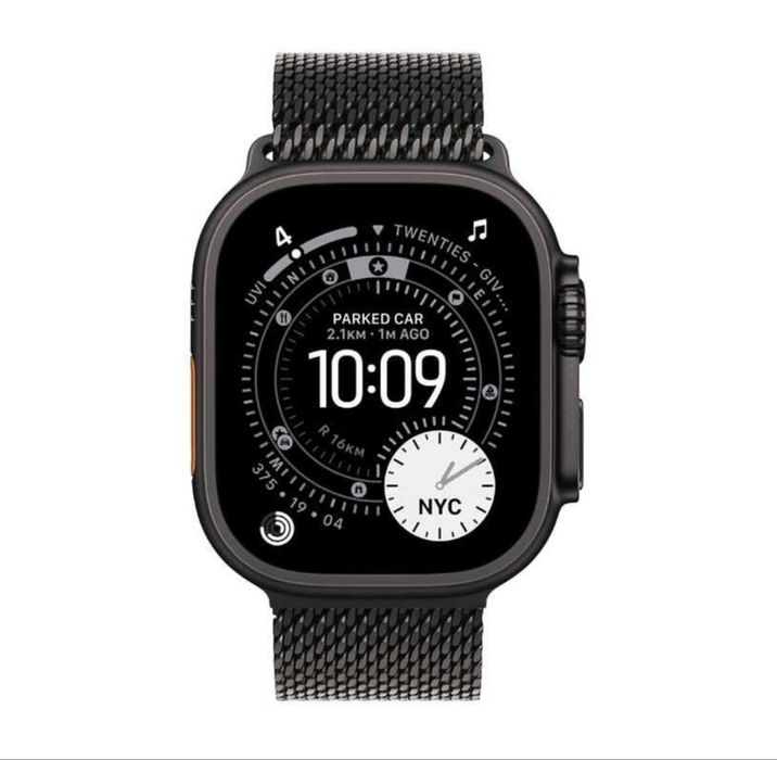 Apple Watch Ultra 3 Milanese Loop black Titanium ( черен)