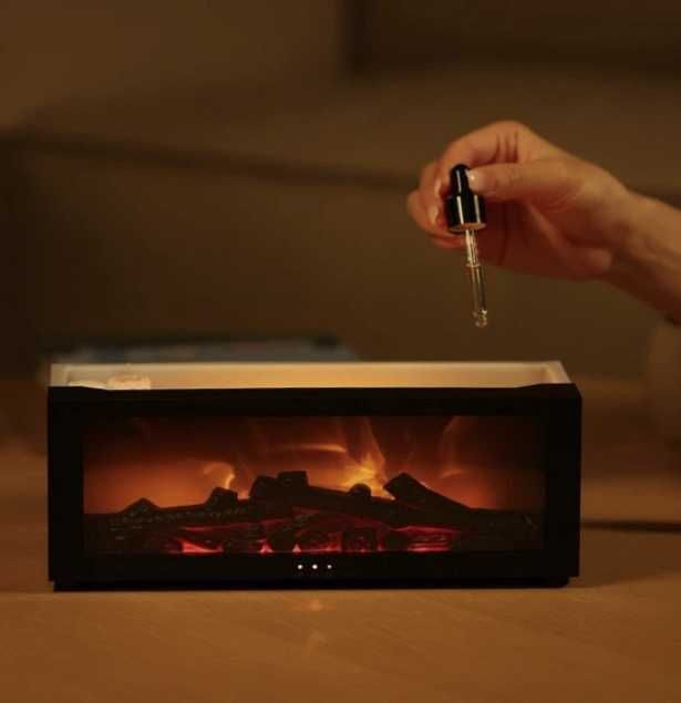 Премиум аромадиффузор «Камин» — эффект огня, RGB свет и пульт