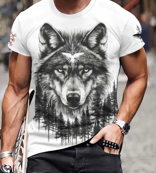 Tricou cu imprimeu munte