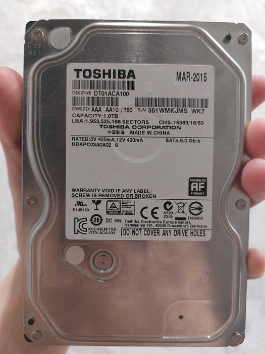 HDD 1 ТБ Toshiba