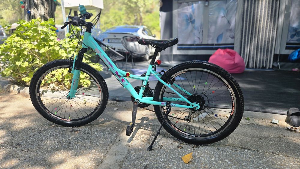 Детско колело "BYOX" с автоматични скорости.Цвят-тюркоаз!