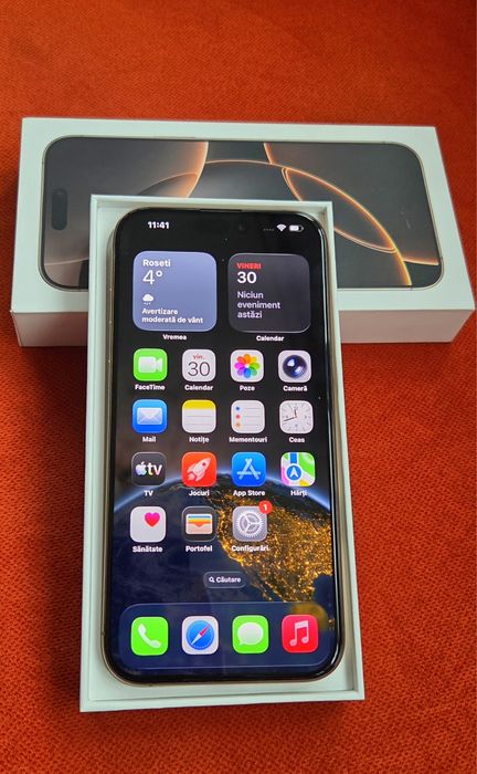 Vând iPhone 16 pro max 512 GB Gold