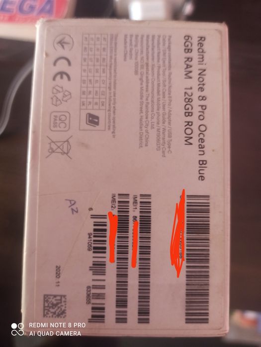 Redmi note 8 pro 6/128 ocean  blue  srochna