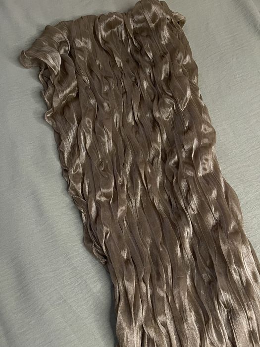 Волнистый шарф кудряшка, светло коричневого цвета