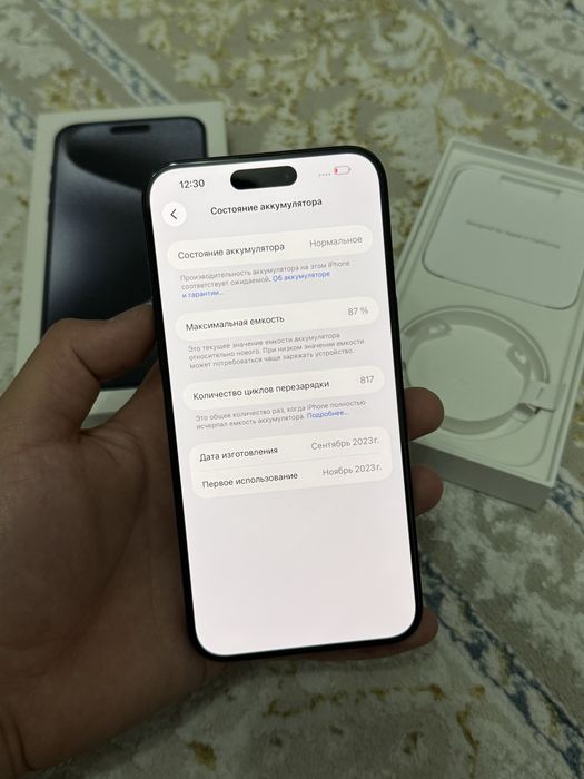 Айфон iPhone 15 Pro Max 256GB 87%