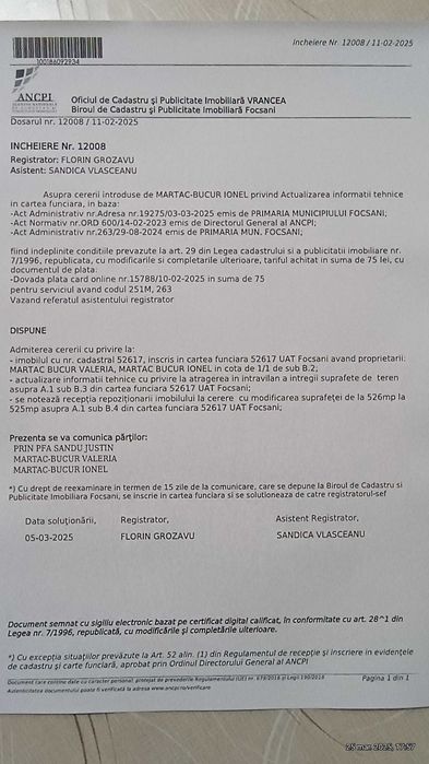 Teren intravilan Focsani vest, Vand parcela 525 m2 - 50 Euro  m2.