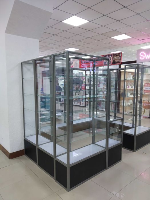 Прилавок витрина, стеклянная, metal oynaly vitrina va prilavkalar