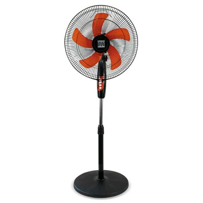 Ventilator cu picior,oscilatie 90 grade, 3 viteze, negru + portocaliu