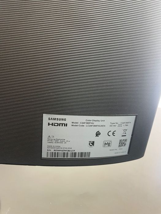 Monitor curbat LED SAMSUNG  24", Full HD
