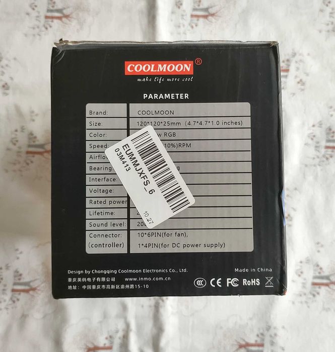 Set ventilatoare PC LED RGB 6 bucati de 120mm cu Telecomanda