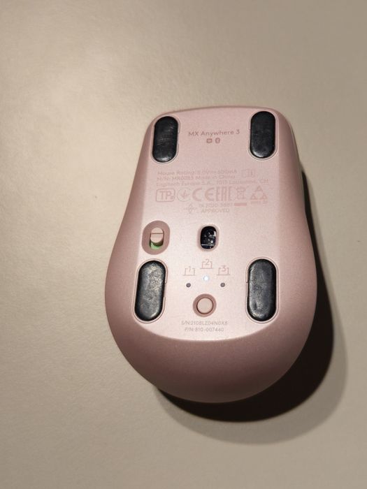 Mouse wireless Logitech MX Anywhere 3, 2.4GHz&Bluetooth, USB-C, Rose