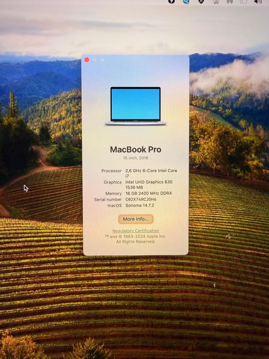 MacBook Pro 15” Touch Bar/i7/16GB/SSD 1TB/Baterie 178 cicluri