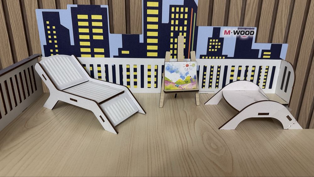 Детский деревянный домик для кукол