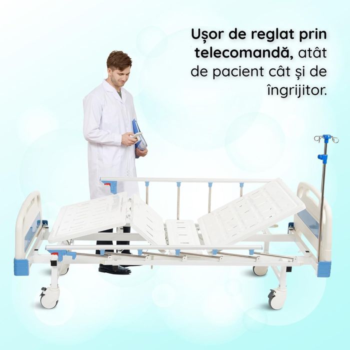 Vânzare pat medical NOU electric cu telecomanda pt ingrijire batrani