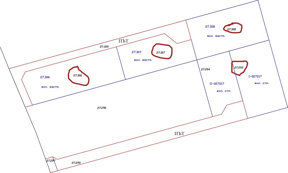Продавам парцели с проекти за жилищно строителство.