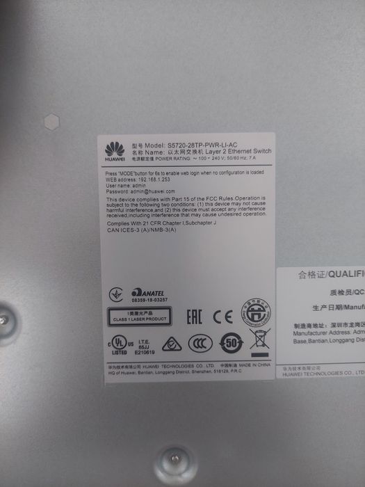 Huawei Switch 24ta porti bor