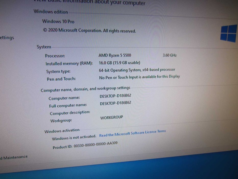 Гейм R5 5500,  16GB, Asus RTX3060Ti,  250GB NVMe,  1TВ HD, гаранция