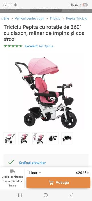Vand tricicleta pepita