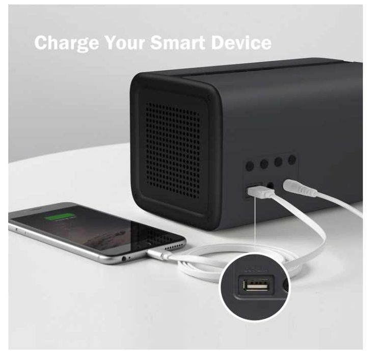Boxa Inteligenta Wireless GGMM E3 | Wi-Fi, Bluetooth, Ceas LED, USB | NOUA