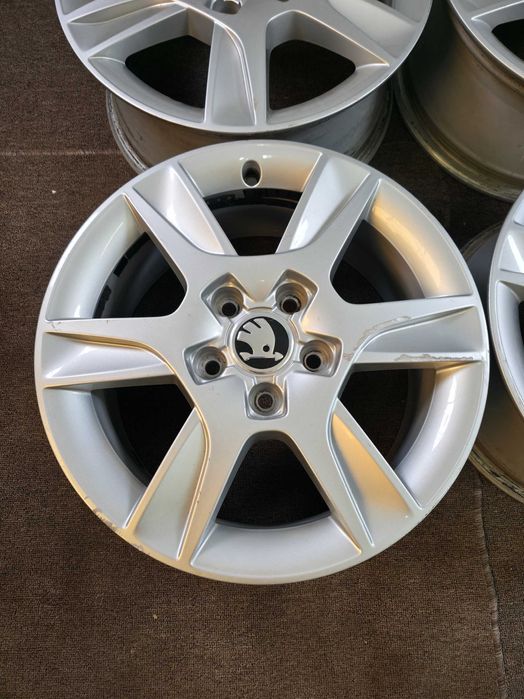 4 Jante Aliaj 5x112 16'' OE Skoda Octavia Superb Karoq YETI / VW Golf Sharan Passat Tiguan Touran Caddy T-ROC