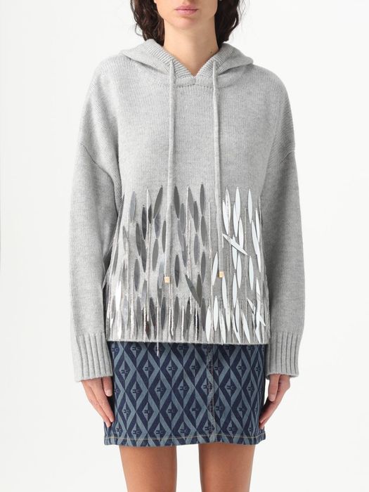 Elisabetta Franchi Уникален лимитирън пуловер с качулка