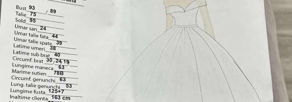 Rochie mireasa printesa la comanda