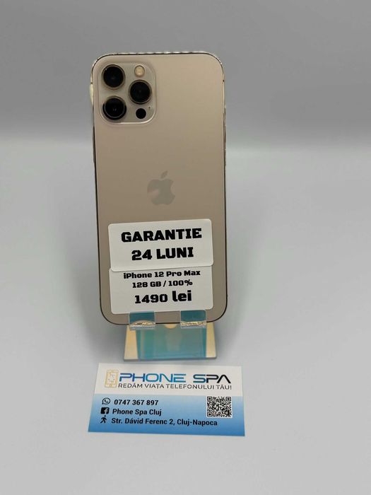 iPhone 12 Pro Max 128GB 100%- Din magazin,cu garantie! RATE TBI !