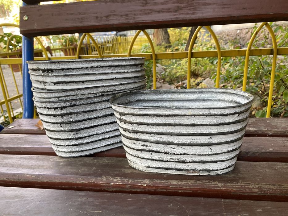 Кашпо оцинкованное