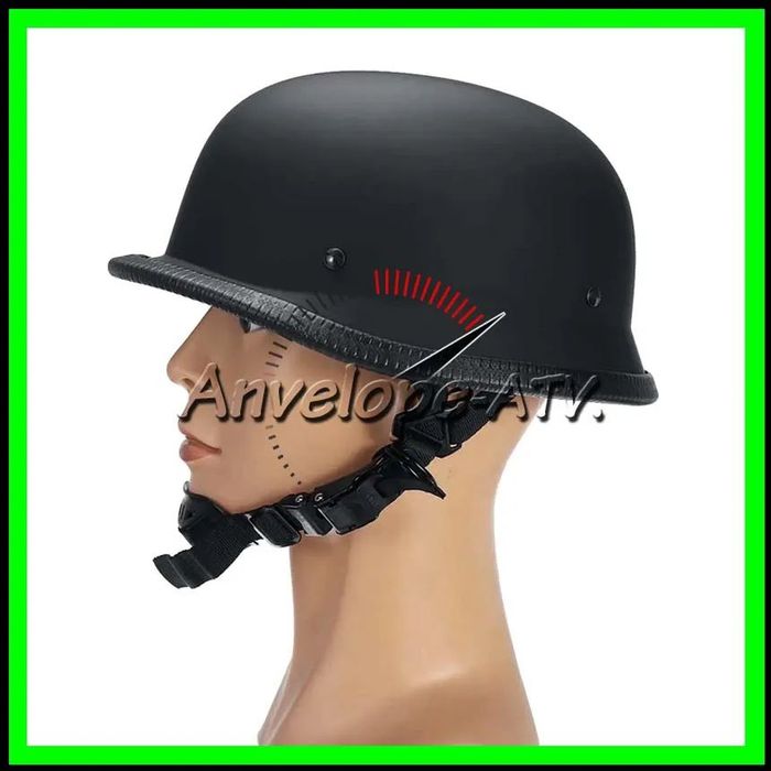 Casca moto Chopper Nazy WW2 Nazist German - Negru Mat - M, L, XL
