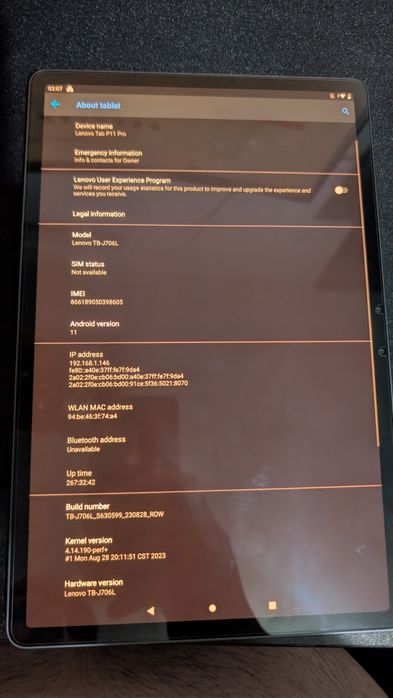 Tableta Lenovo P11 Pro, 11.5" OLED, 4GB RAM, 128GB, 4G,Slate  Grey