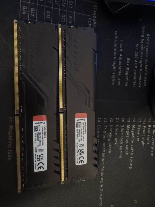 16 gb ram Ddr4 2666 mhz 2x8 gb  kinston fury beast