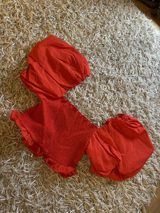 top zara rosu marimea S