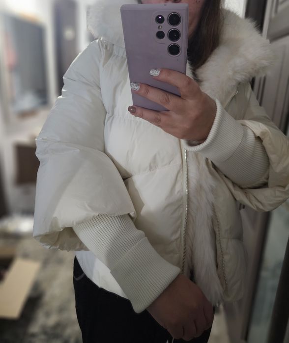 Geaca iarna ivory