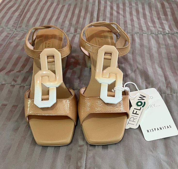 Sandale elegante maro/crem Hispanitas